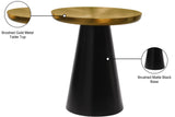 Martini Metal Contemporary End Table – Stylish Round Design Perfect for Any Room in Your Home