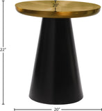 Martini Metal Contemporary End Table – Stylish Round Design Perfect for Any Room in Your Home