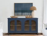 4 Glass Door Console | Mid-Century Modern Genova Design