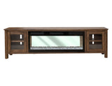 Olimpia Electric Fireplace TV Stand | Mango Wood Design