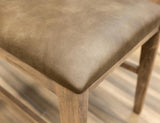 Xel Ha Wooden Chair - Sustainable Mango Wood with Faux Leather