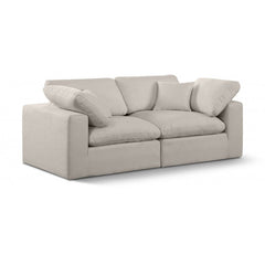 Comfy Linen Textured Fabric Sofa