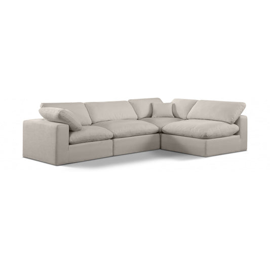 Comfy Linen Textured Fabric Sectional