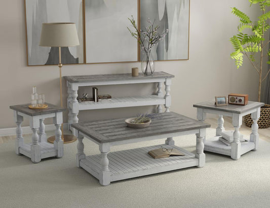 Cocktail Table - Farmhouse Chic Stone Collection Solid Pine