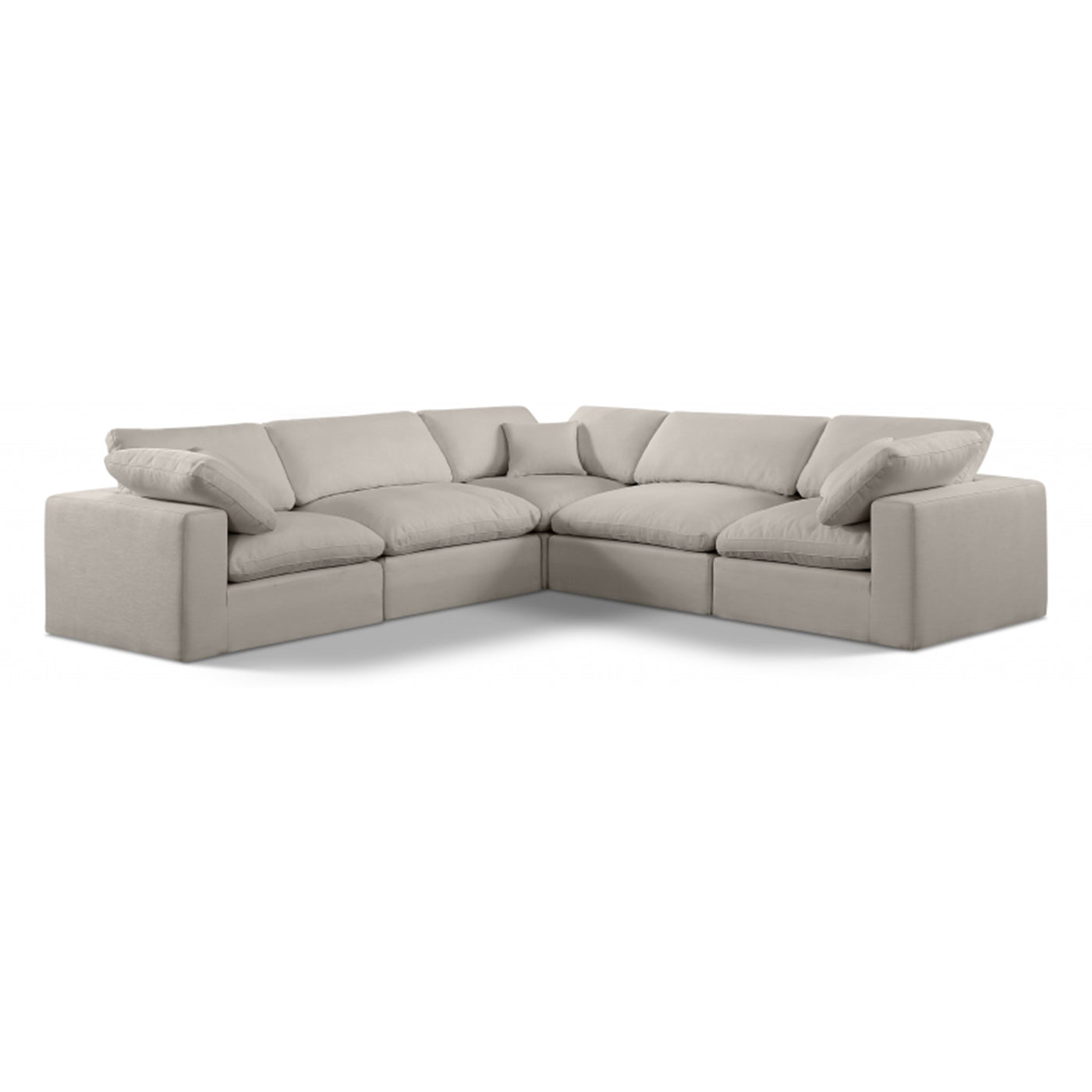 Comfy Linen Textured Fabric Sectional