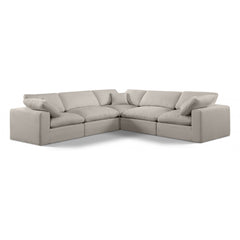 Comfy Linen Textured Fabric Sectional