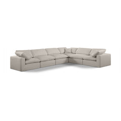 Comfy Linen Textured Fabric Sectional