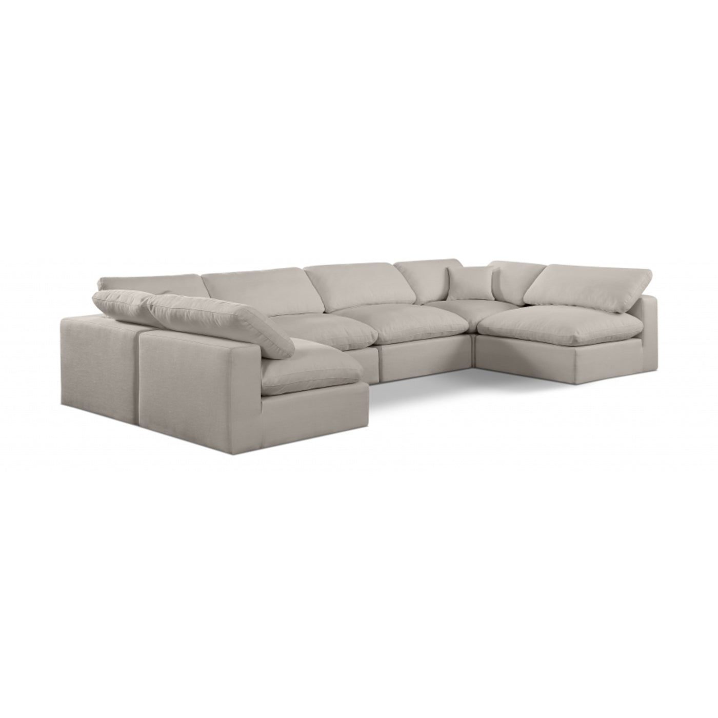 Comfy Linen Textured Fabric Sectional