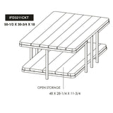 Metal Base Cocktail Table - Modern Mango Wood Design