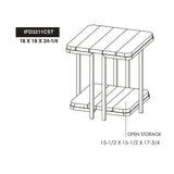 Metal Base Chairside Table | Modern Mango Wood Design with Gold Finish