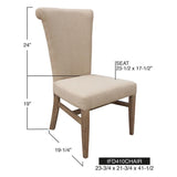 Bonanza Upholstered Wooden Chair - Antiqued White Pine Dining