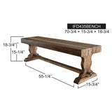 Wooden Bench | Marquez Farmhouse Trestle Dining Bench