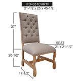 Marquez Upholstered Farmhouse Chair with Tufted Backrest