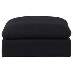 Comfy Linen Textured Fabric Ottoman