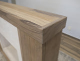 Natural Parota Electric Fireplace Console | Wood Mantel