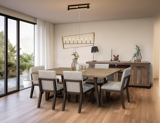 Natural Parota Rectangular Dining Table | Elegant Wood Furniture