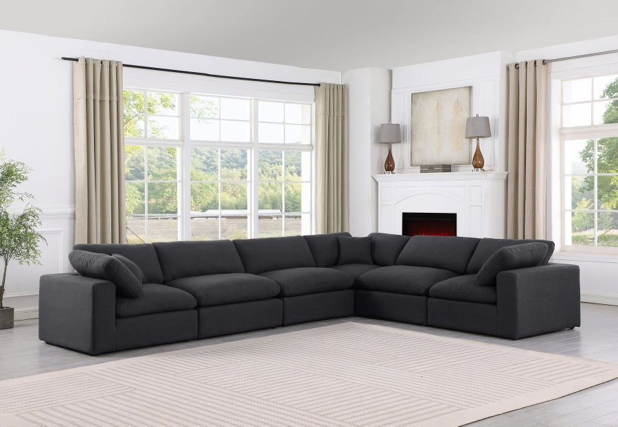 Comfy Linen Textured Fabric Sectional