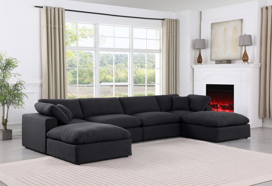 Comfy Linen Textured Fabric Sectional