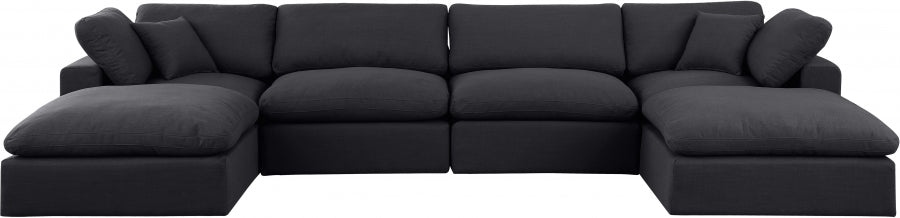 Comfy Linen Textured Fabric Sectional