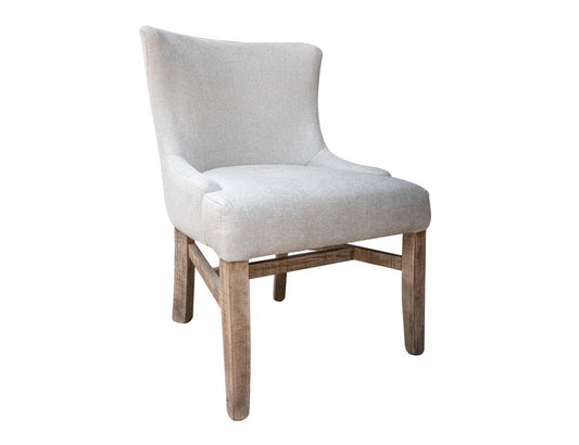Aruba Wooden Chair - Upholstered Polyester Linen Look