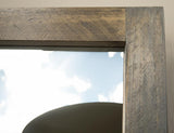 Loft Brown Mirror - Hand-Stained Pine Wood & Iron Hardware