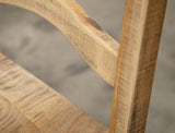 24" Wooden Barstool - Rustic Ladder Back Counter Height Chair