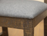 Loft Brown 24" Barstool - Pine Wood with Backrest