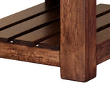 1 Drawer Chairside Table - Parota Wood with Metal Details