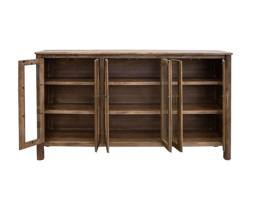 6 Door Console - Mango Wood Olimpia Collection | Sustainable Elegance