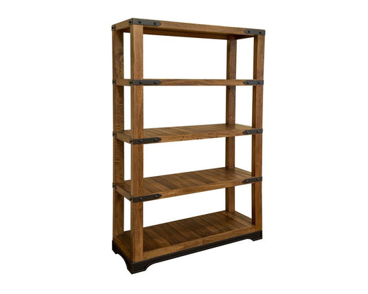 4 Shelves 70" Bookcase - Parota Wood Display Shelving