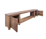 Natural Parota 93" Electric Fireplace TV Stand - Elegant Design