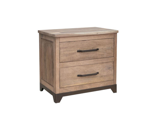 2 Drawer Nightstand - Natural Parota Elegant Bedroom Furniture