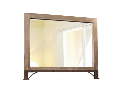 Antique Mirror - Hand-Distressed Solid Pine Wood Rustic Decor