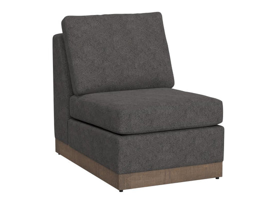 Armless Chair with Wooden Frame & Base | Georgia Sectional