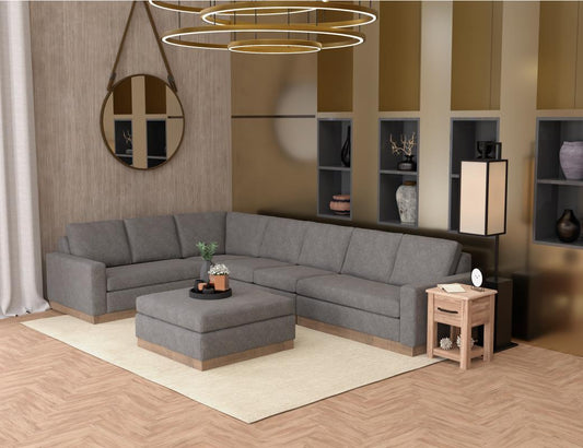 Georgia Wooden Frame Sectional Loveseat | Comfortable Family Seating