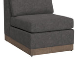 Armless Chair with Wooden Frame & Base | Georgia Sectional