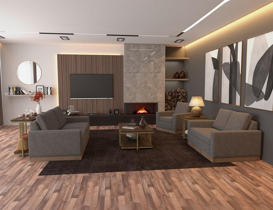Georgia Wooden Frame Loveseat | Comfortable Sectional Seating