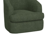 Wooden Frame Metal Base 360 Swivel Accent Chair | Modern Comfort
