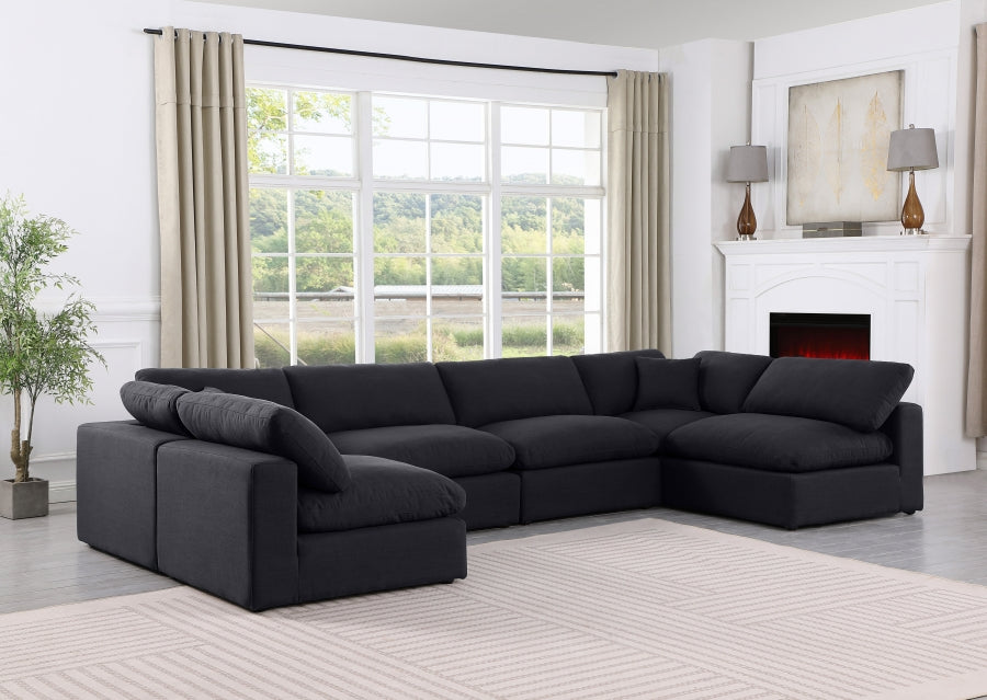 Comfy Linen Textured Fabric Sectional