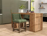 Wooden Frame Upholstered Barstool 24" - Modern Kitchen Seating