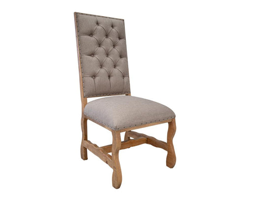 Marquez Upholstered Farmhouse Chair with Tufted Backrest