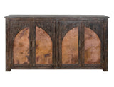 4 Copper-Paneled Door Console - Rustic Blackburn Design