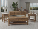 2 Drawer 2 Door Mango Wood Sofa Table | Olimpia Collection