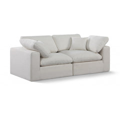 Comfy Linen Textured Fabric Sofa