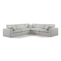 Comfy Linen Textured Fabric Sectional