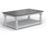 Cocktail Table - Farmhouse Chic Stone Collection Solid Pine