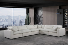 Comfy Linen Textured Fabric Sectional