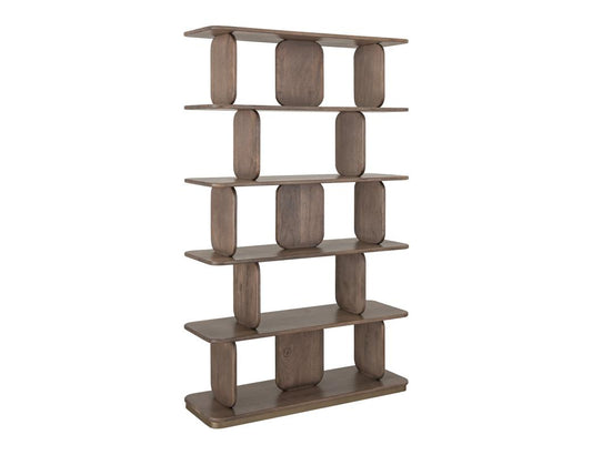 5 Shelf Mango Wood Bookcase | Mezquite Distressed Design