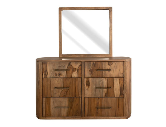 Balam Handcrafted Mango & Teak Wood Mirror | Modern Organic Design