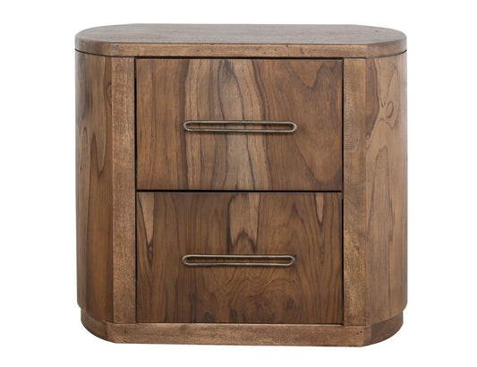 2 Drawer Nightstand - Handcrafted Mango & Teak Wood
